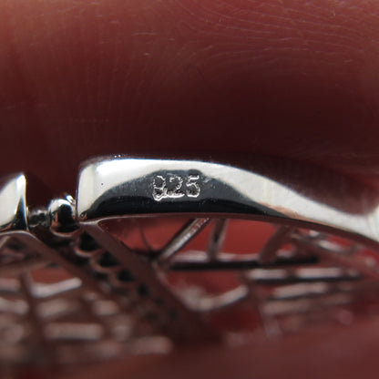 925 Sterling Silver Modernist Beaded Charm Pendant