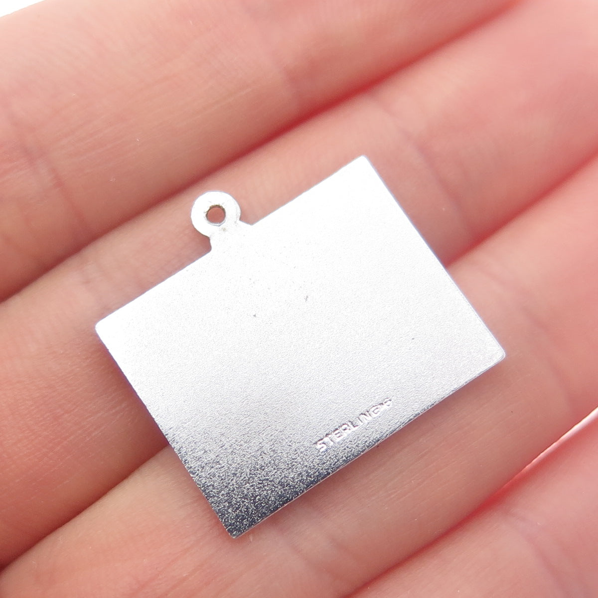 GRIFFITH & SONS Sterling Silver Vintage Enamel Happy Birthday Telegram Pendant