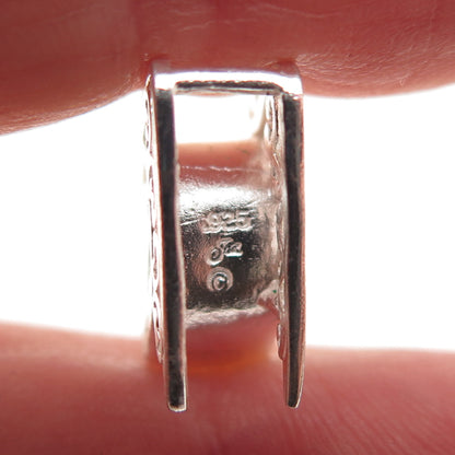 Jezlaine 925 Sterling Silver Vintage Santa's Sleigh 3D Charm Pendant