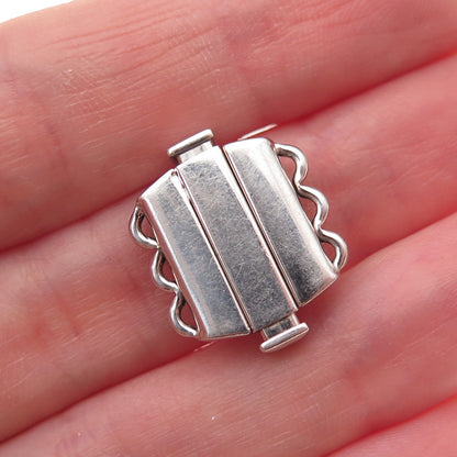 925 Sterling Silver Vintage Bracelet / Necklace Jewelry Push Lock Clasp