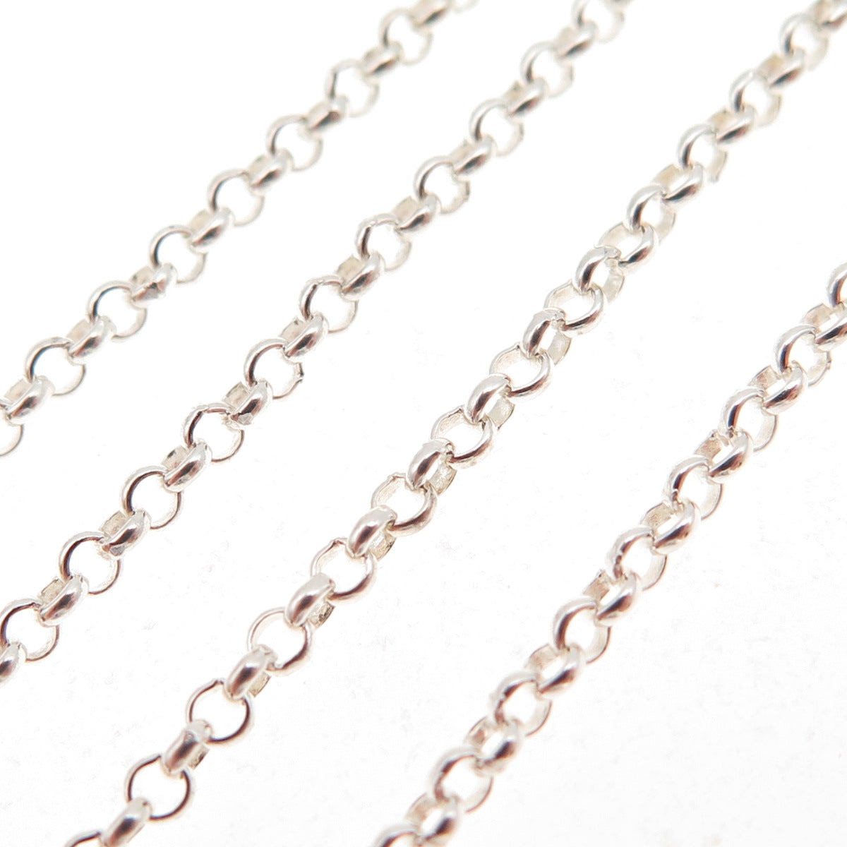 Han 925 Sterling Silver Rolo Chain Necklace 18"
