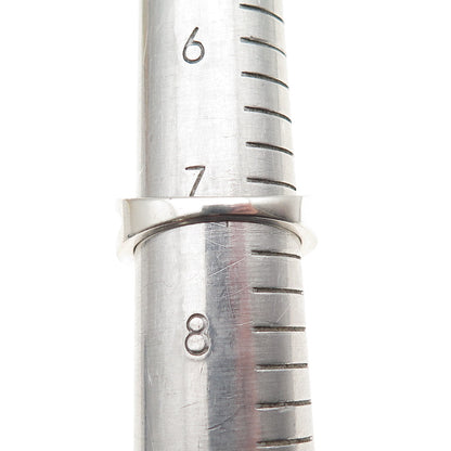 Michelle Albala 925 Sterling Silver Vintage Princess-Cut Amethyst Ring Size 7.25