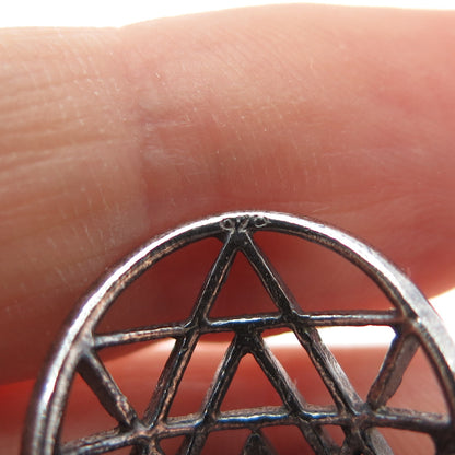 925 Sterling Silver Vintage Star of David Oxidized Ring Size 8