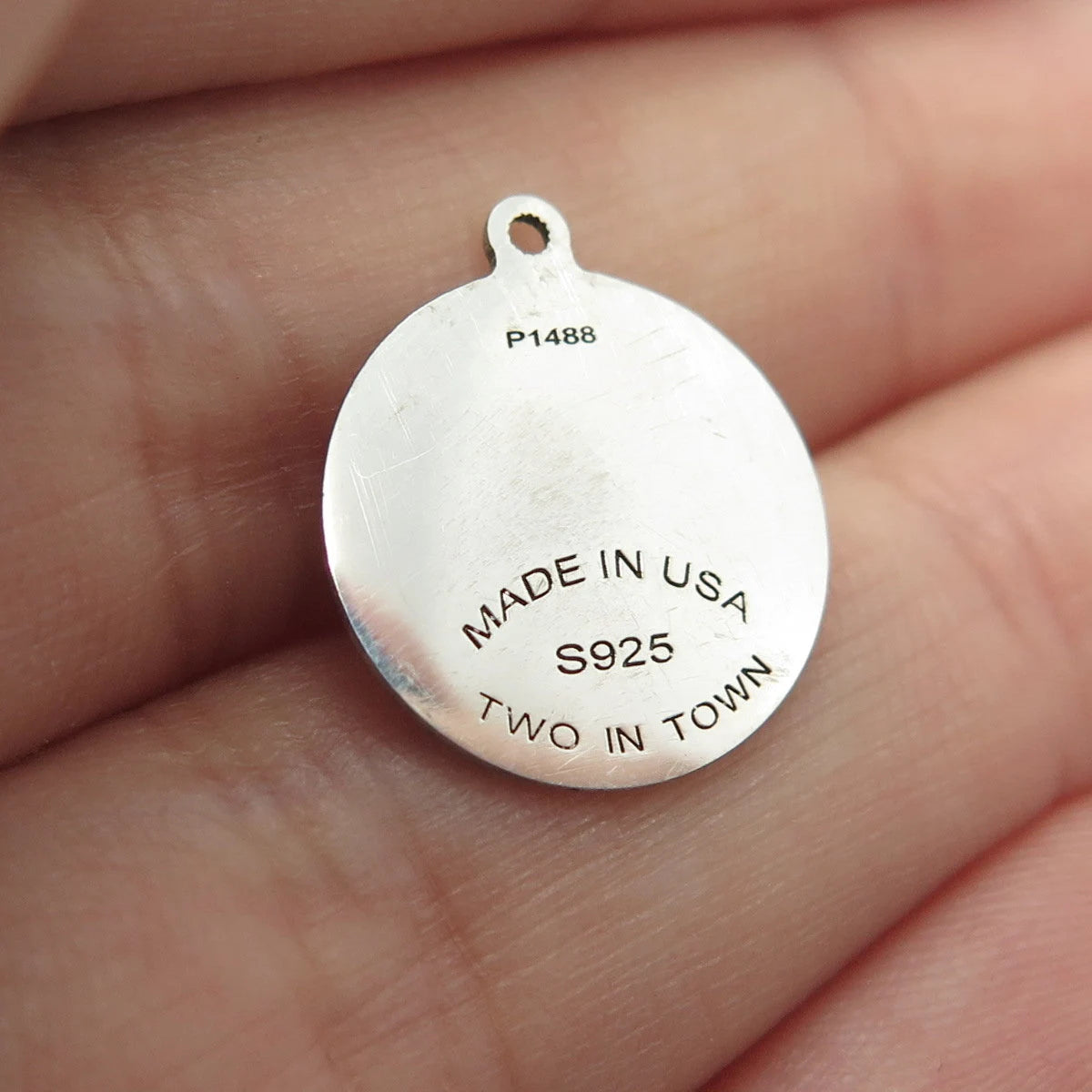 925 Sterling Silver USA Two In Town Duck Bath Toy Charm Pendant