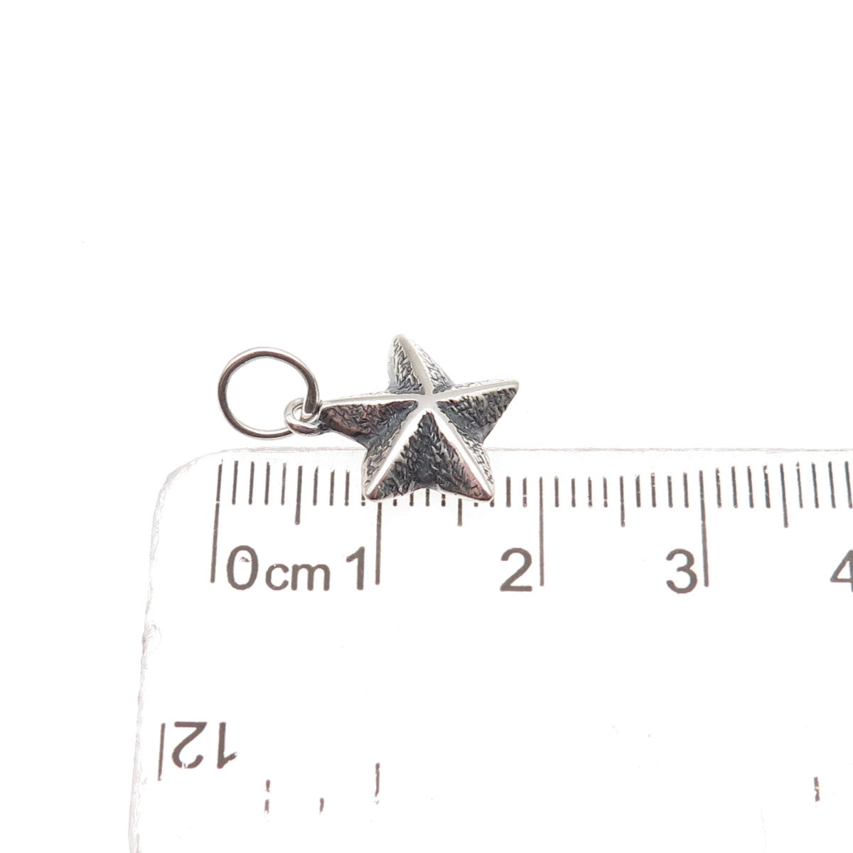 925 Sterling Silver Vintage Starfish Oxidized Mini Charm Pendant