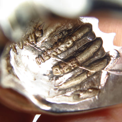 925 Sterling Silver Vintage Mexico Modernist Wide Ring Size 7