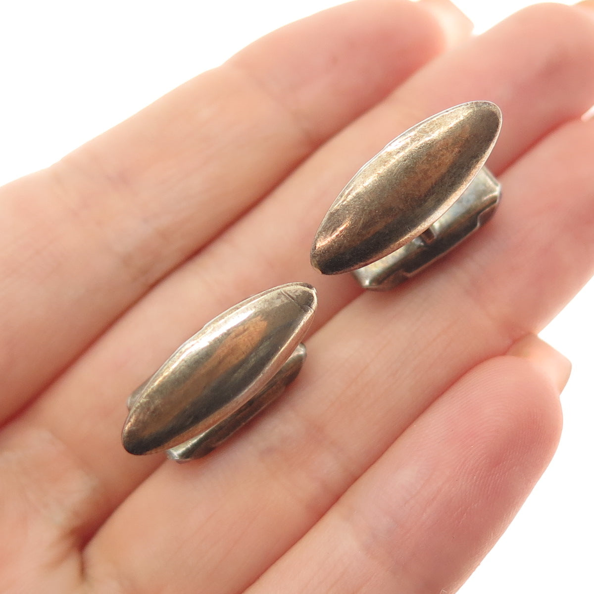 875 Silver Gold Plated Antique Latvia Real Rhodonite Cufflinks