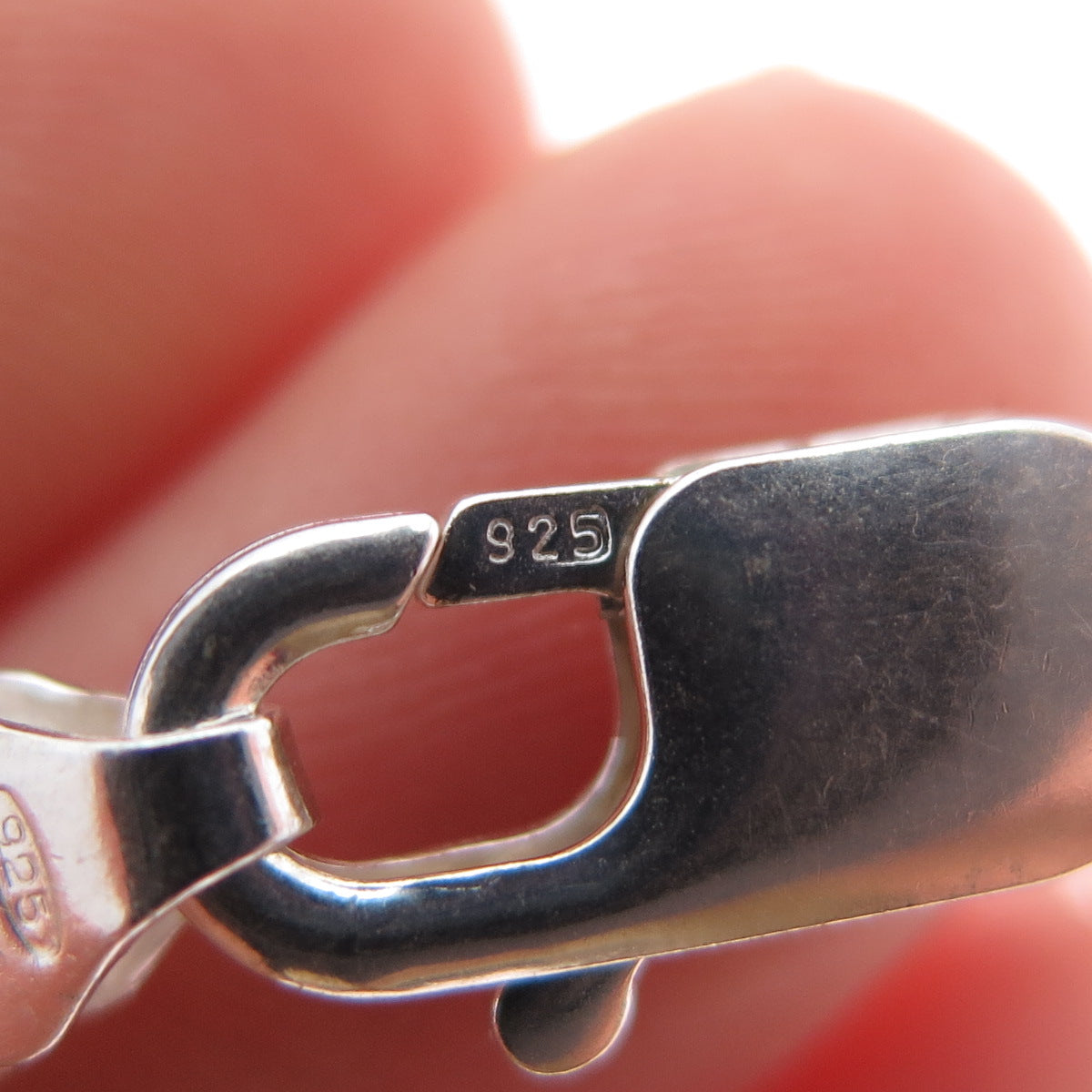 925 Sterling Silver Vintage Italy Figaro Chain Necklace 24"