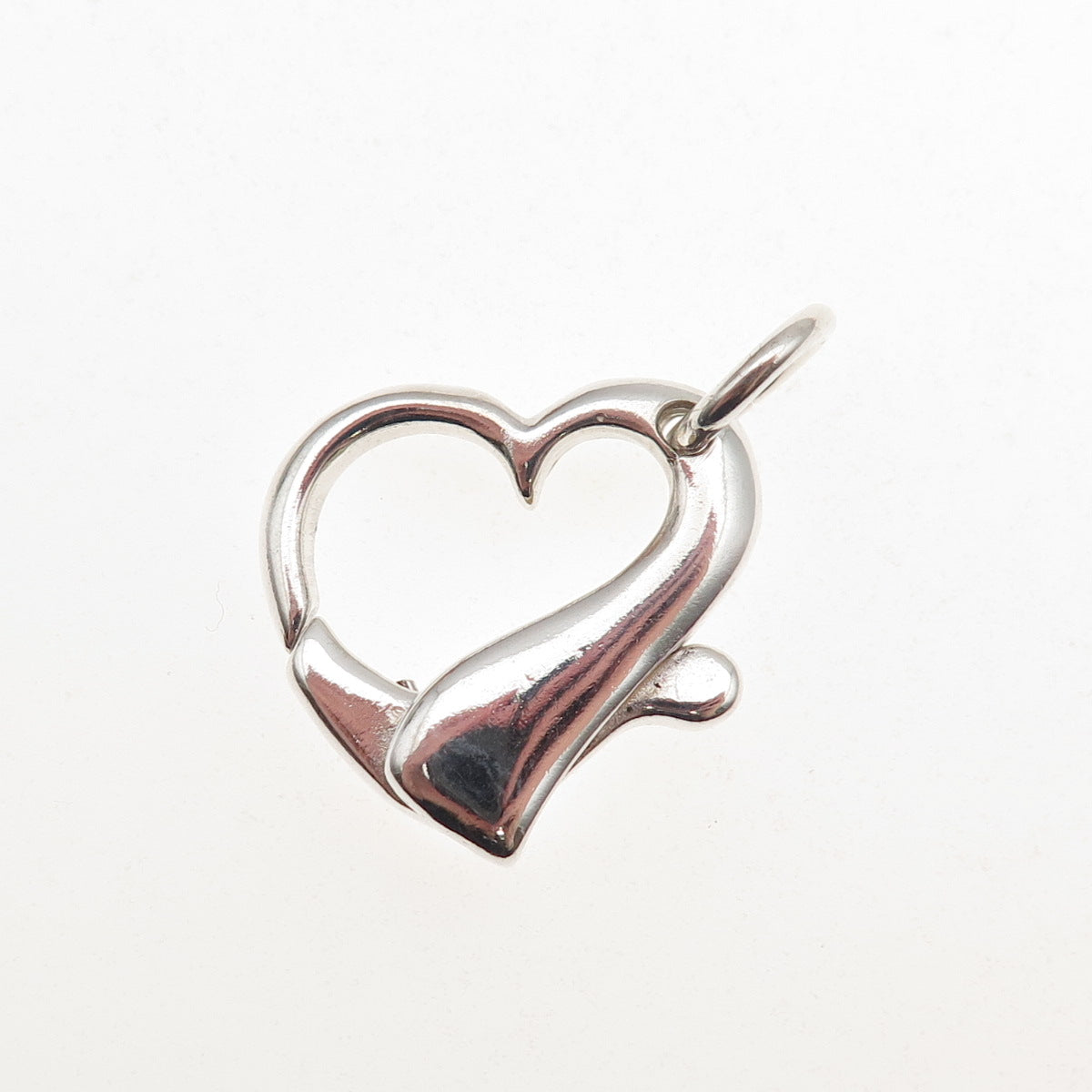 925 Sterling Silver Vintage Bracelet / Necklace Heart Lobster Lock Clasp