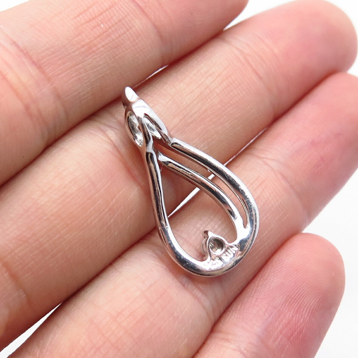 925 Sterling Silver SUN Real Diamond Slide Pendant