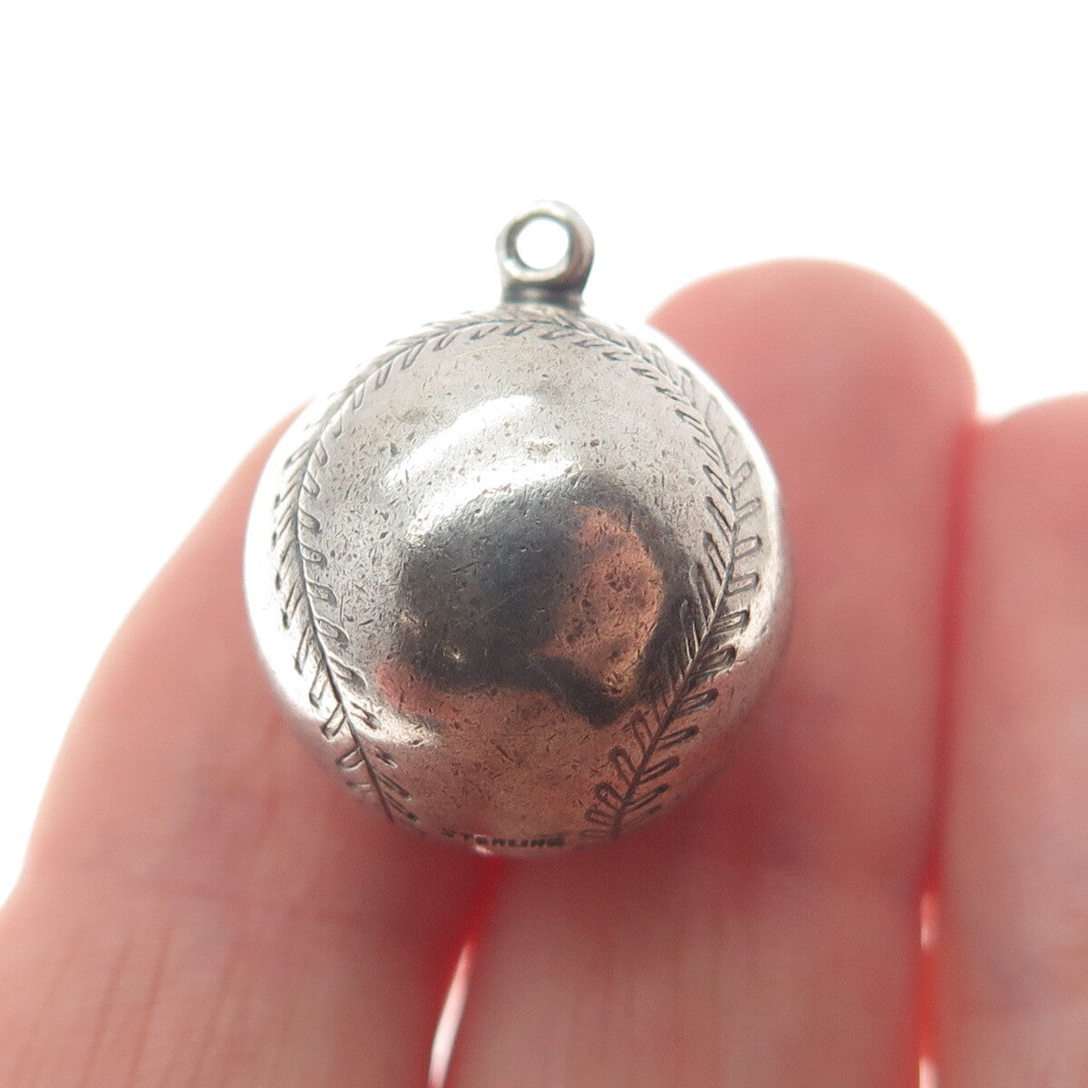 925 Sterling Silver Antique "Legion Runner Up 1947" Baseball Minimalist Pendant