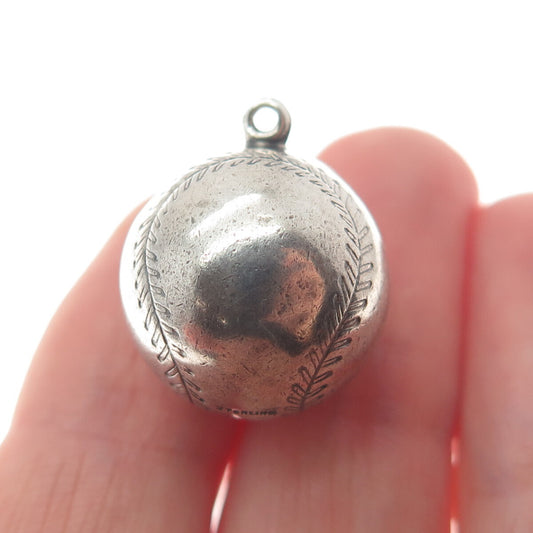 925 Sterling Silver Antique "Legion Runner Up 1947" Baseball Minimalist Pendant