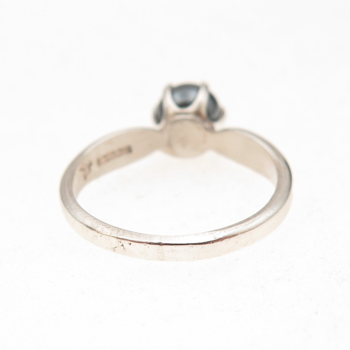 Bell Trading Post 925 Sterling Silver Vintage Real Hematite Oxidized Ring Size 8
