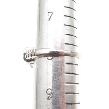 RJ Graziano 925 Sterling Silver Real Blue Topaz & C Z Ring Size 8