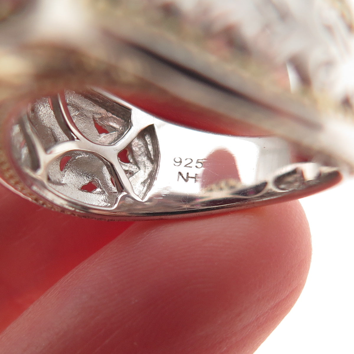 MICHAEL VALITUTTI Gems En Vogue 925 Sterling 2-Tone Garnet & Ruby Ring Size 7.25