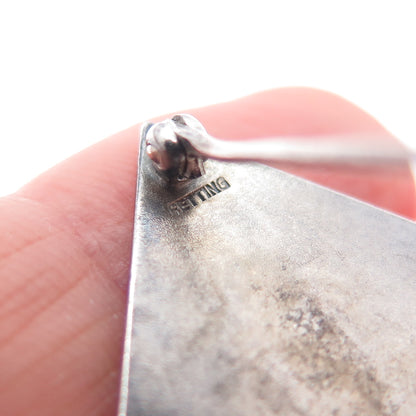 925 Sterling Silver Antique Art Deco BMS AA Monogram Oxidized Pin Brooch