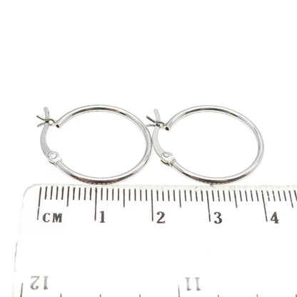 925 Sterling Silver Small Tube Hoop Earrings