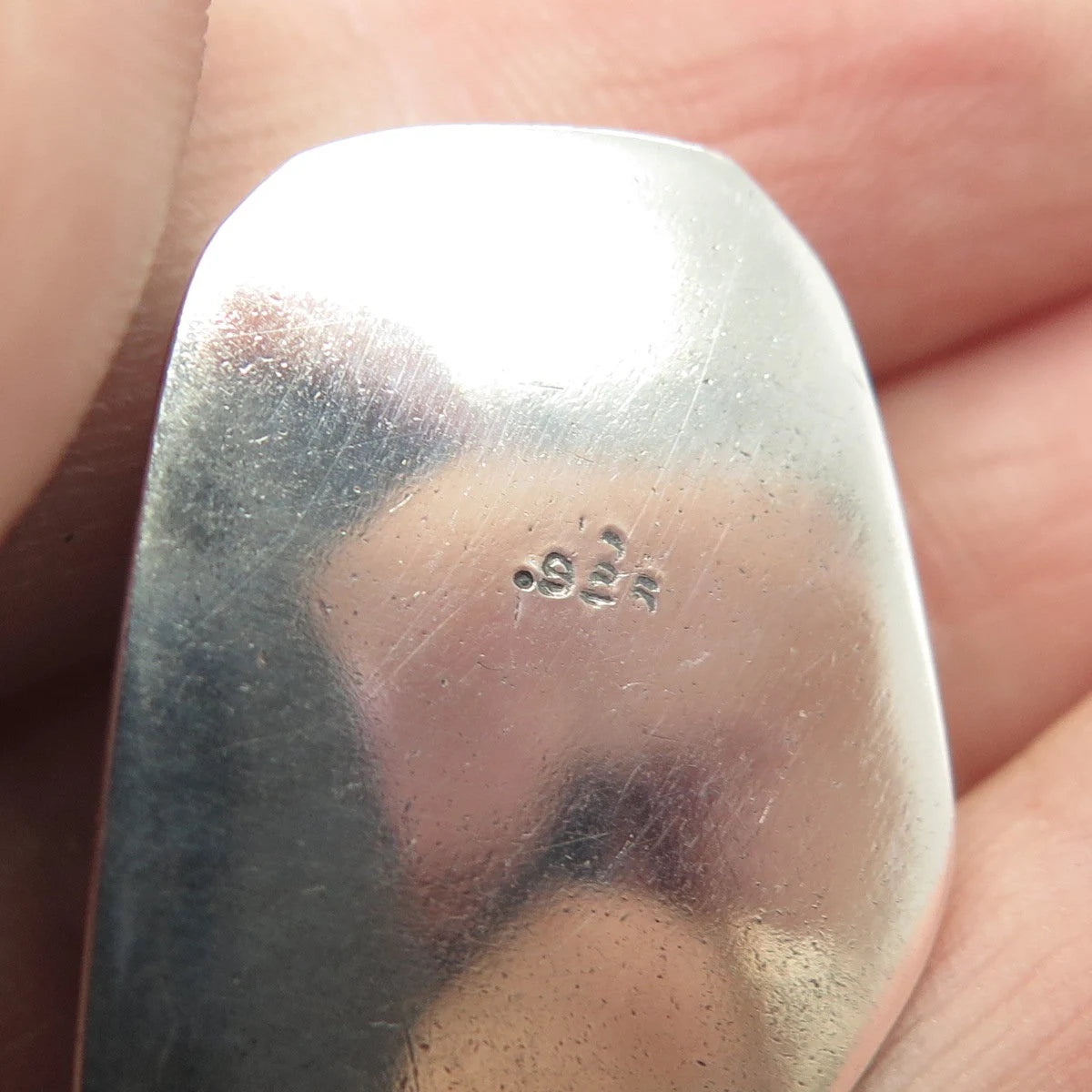 925 Sterling Silver Vintage Real Larimar Gem Amulet Pendant