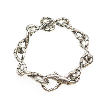 John Hardy 925 Sterling Silver Kali Dotted Infinity Link Bracelet 6.75"
