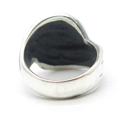 925 Sterling Silver Vintage Ribbed Ring Size 5.75