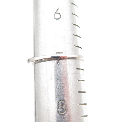 925 Sterling Silver Round-Cut C Z Heart Ring Size 7