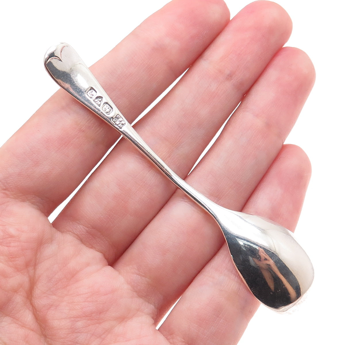 BARKER BROTHERS 925 Sterling Silver Antique 1913 Chester Salt & Spices Spoon