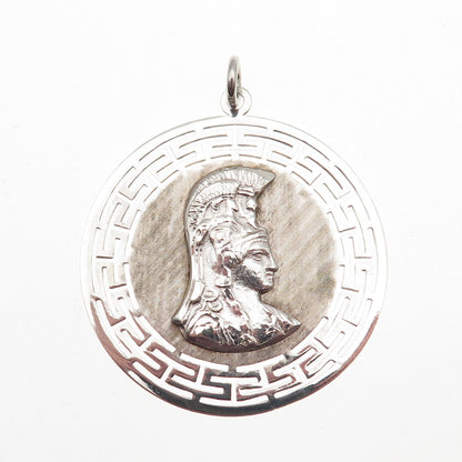925 Sterling Silver Vintage Ares Greek God Charm Pendant