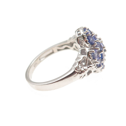 Chuck Clemency 925 Sterling Silver Real Tanzanite Butterfly Ring Size 8