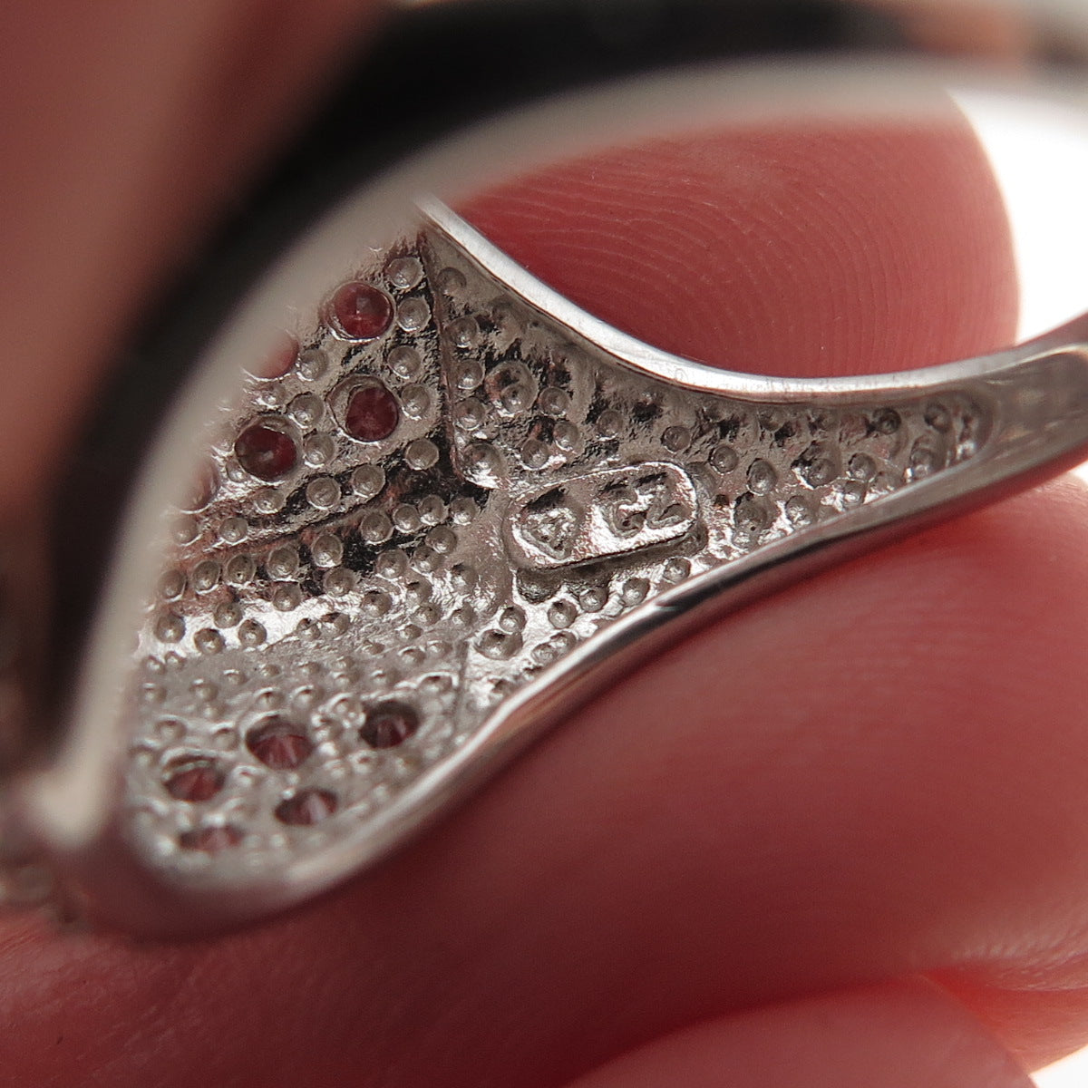 925 Sterling Silver Round-Cut C Z Yin Yang Ring Size 7.25