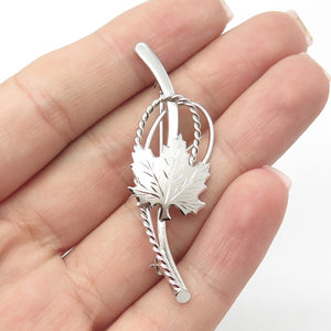 925 Sterling Silver Vintage Maple Leaf Pin Brooch