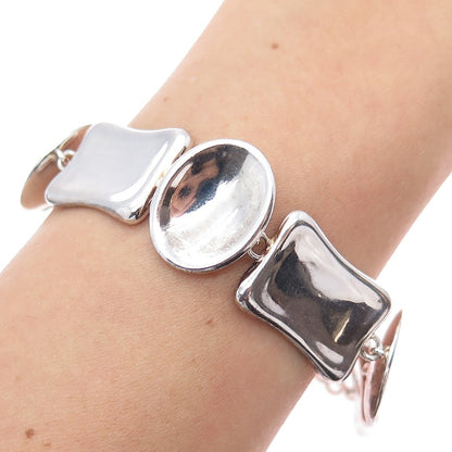 ROBERT LEE MORRIS 925 Sterling Silver Vintage Modernist Bracelet 6.5"