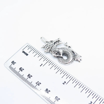 925 Sterling Silver Vintage Chinese Dragon Pendant