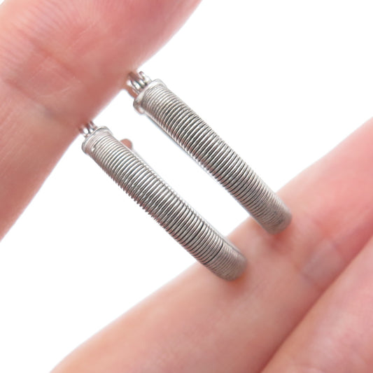 925 Sterling Silver Spring Hoop Earrings