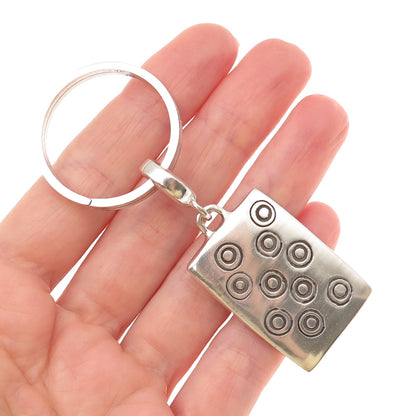 Lisa Jenks 925 Sterling Silver Vintage Modernist Key Fob Ring Holder