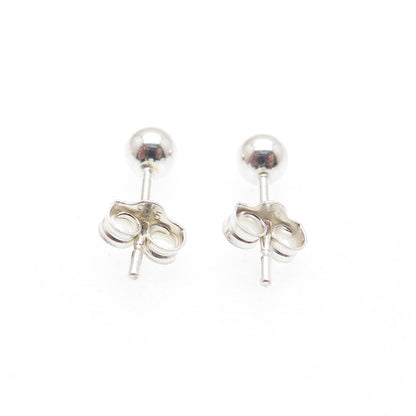 925 Sterling Silver Ball Bead Stud Earrings