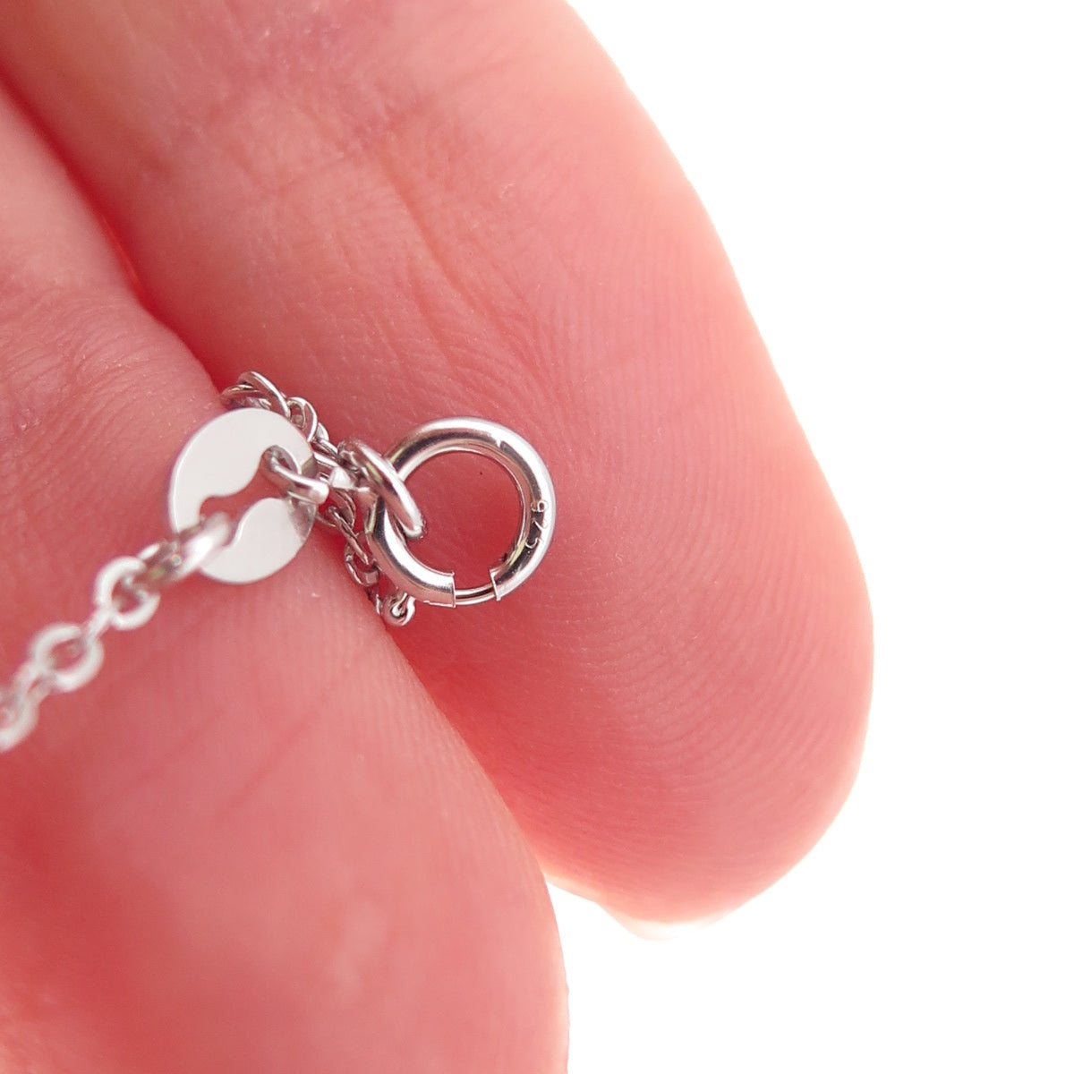 925 Sterling Silver Round-Cut C Z Floral Cable Chain Necklace 18"