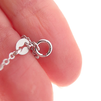 925 Sterling Silver Round-Cut C Z Floral Cable Chain Necklace 18"