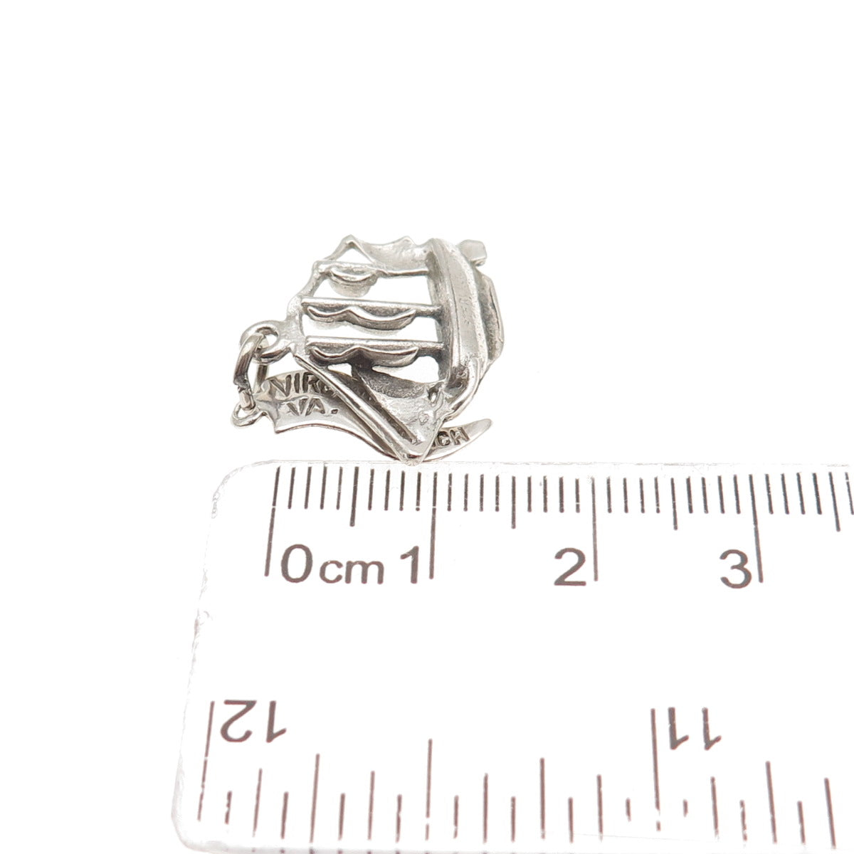 Pacific Jewelry Sterling Silver Vintage Virginia Beach Sailing Ship Mini Pendant