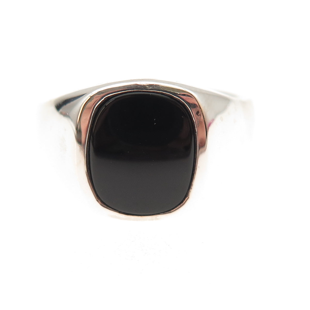 Dason 925 Sterling Silver Vintage Real Black Onyx Signet Ring Size 11