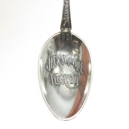 GORHAM 925 Sterling Silver Antique Art Deco Florida States & Cities Coffee Spoon