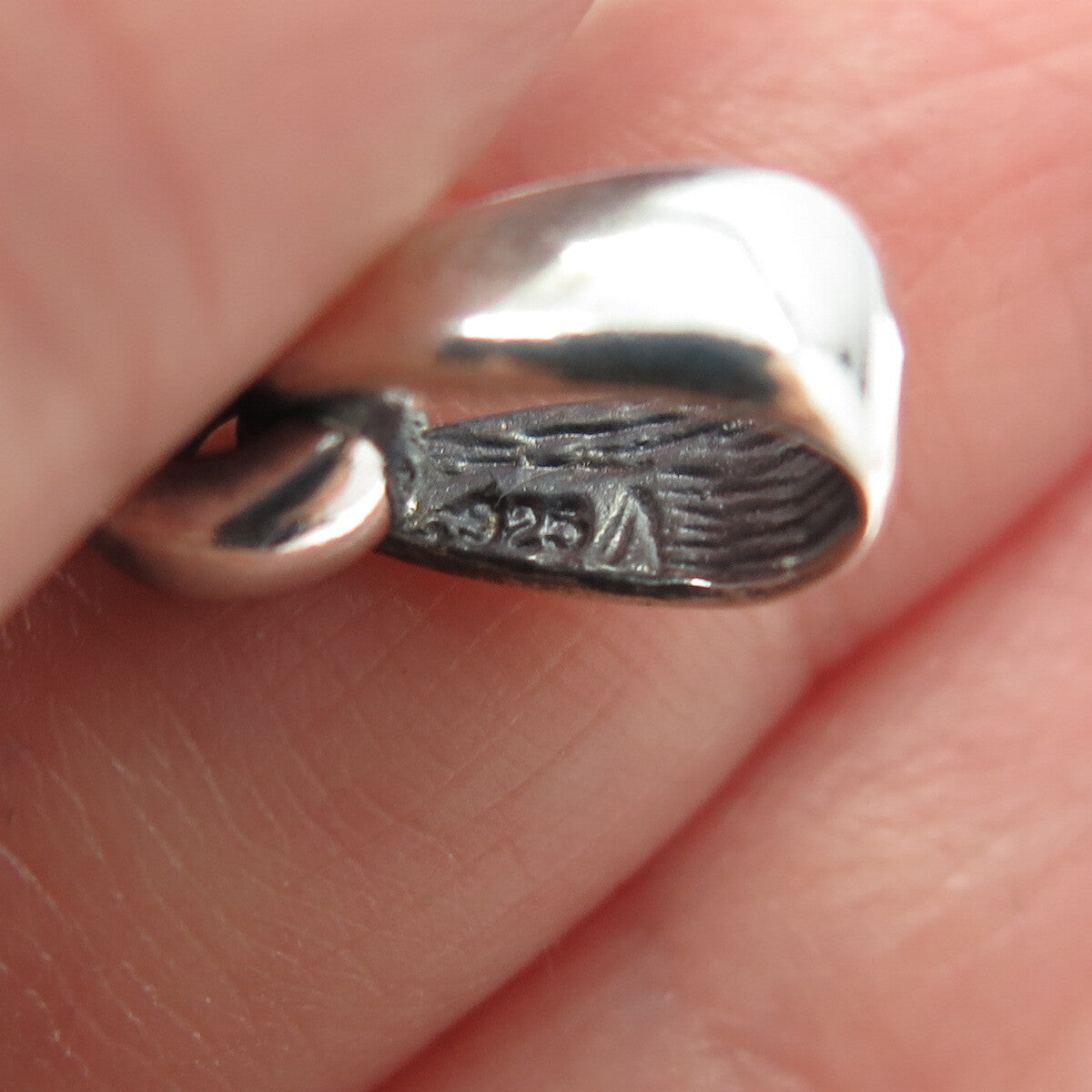 925 Sterling Silver Vintage Letter "I" Initial Pendant