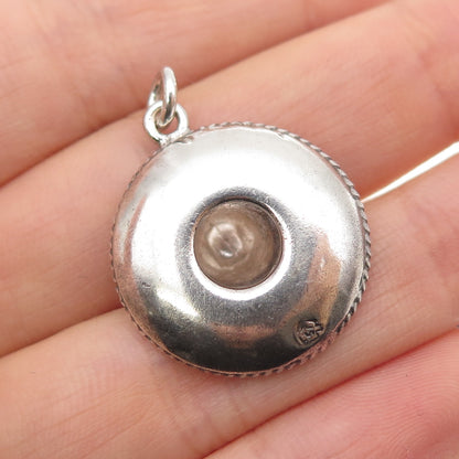 925 Sterling Silver Vintage Mexico Sombrero Oxidized 3D Charm Pendant