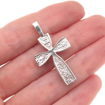 Coleman Co. 925 Sterling Silver Vintage Real Sugilite Cross Charm Pendant