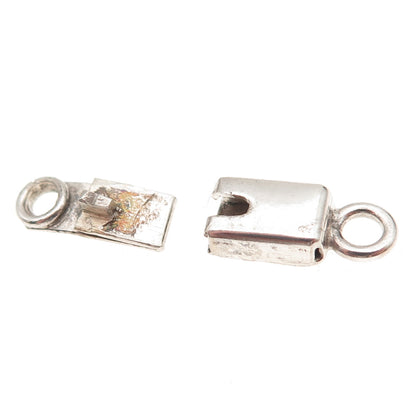 925 Sterling Silver Vintage Mexico Bracelet / Necklace Box Lock Clasp