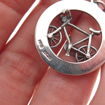 Payton Pepper & Sons 925 Sterling Silver Vintage 1963 Birmingham Bicycle Pendant