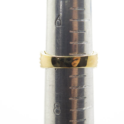 925 Sterling Silver Gold Plated Real Diamond & Citrine Gem Twisted Ring Size 7