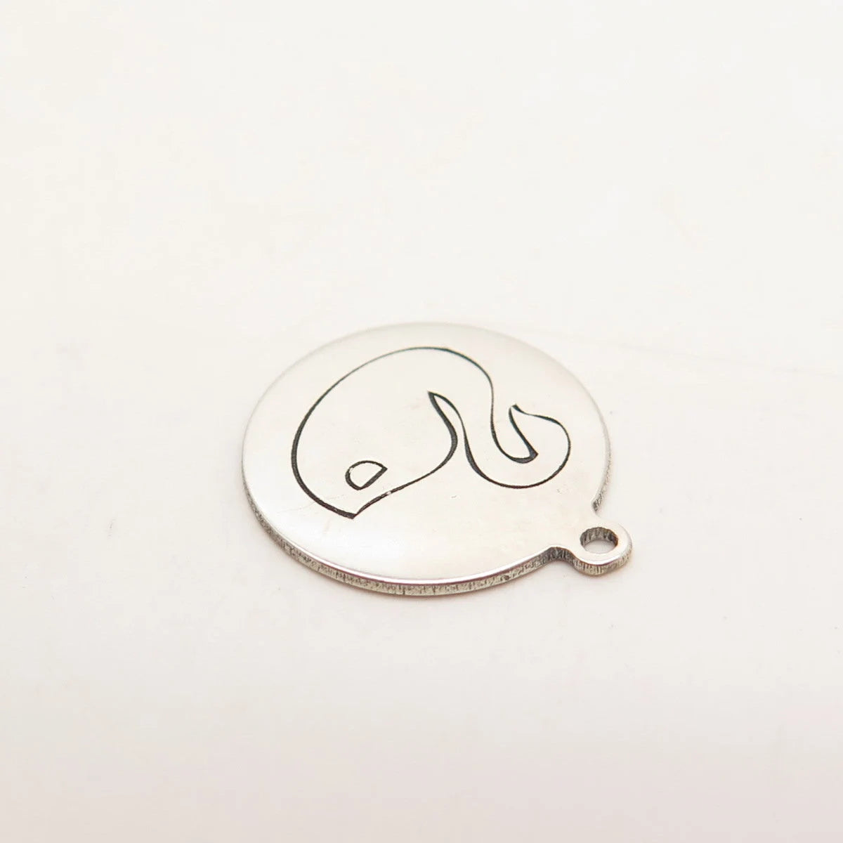 925 Sterling Silver USA Two In Town Swan Bird Charm Pendant