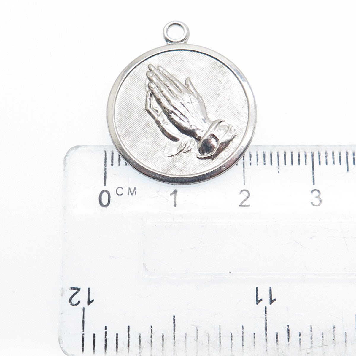 TOWN & COUNTRY 925 Sterling Silver Vintage Prayer Hands Minimalist Charm Pendant