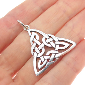 925 Sterling Silver Vintage Celtic Trinity Charm Pendant