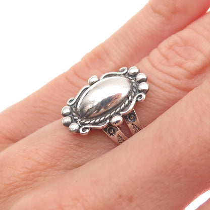 Bell Trading Post Old Pawn 925 Sterling Silver Vintage Southwestern Ring Size 5